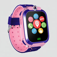 Kinder Smartwatch GPS Ortung Telefonfunktion Robuste Armbanduhr - Rosa