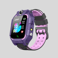 Kinder Smartwatch GPS Ortung Telefonfunktion Robuste Armbanduhr - Lila