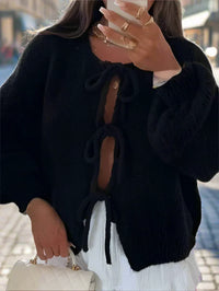 Sophie | Moderner Strickcardigan mit Stil - Schwarz