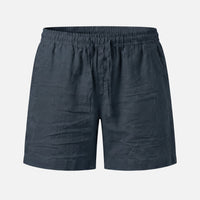 Uwe | Herren Kurze Baumwollhose Tunnelzug – Baumwoll Shorts Herren Sommer - Marineblau