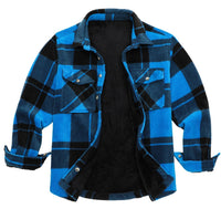 David | Stylische Holzfäller-Jacke Herren robust & warm - Hellblau