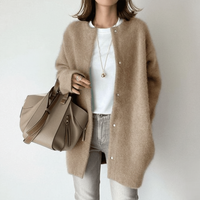 Damen Cardigan Stylisch Bequem Jeden Anlass - Hellbraun