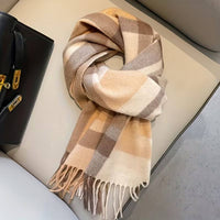 Jana | Damen Schal klassisch gemütlich & winterwarm - Beige