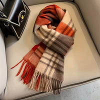 Jana | Damen Schal klassisch gemütlich & winterwarm - Rot