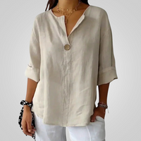Elin | Damen Leinenhemd Luftig und Zeitlos - Beige