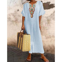 Damen Sommer Maxikleid - Blau