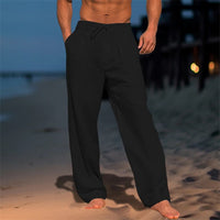Lockere Hose Herren mit Kordelzug - Schwarz