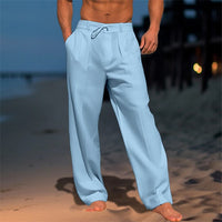 Lockere Hose Herren mit Kordelzug - Hellblau