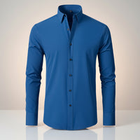 Herren Langarmshirt Baumwolle Jeden Anlass - Blau