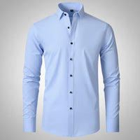 Herren Langarmshirt Baumwolle Jeden Anlass - Hellblau