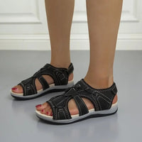 Damen Sandalen Orthopädischen Riemen Sommer - Schwarz