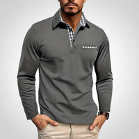 Herren Langarmshirt Seitentaschen Freizeit Arbeit - Grau