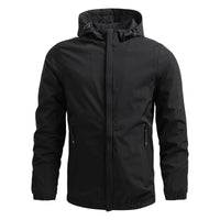 Leon | Elegante winddichte Herrenjacke - Schwarz