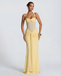 Valentina | Damen Maxikleid – Leidenschaftlich Elegantes Maxi Kleid - Lemon