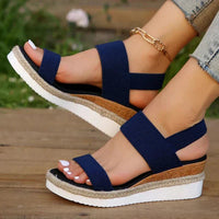Melyora | Orthopädische Plateau-Sandalen - Blau