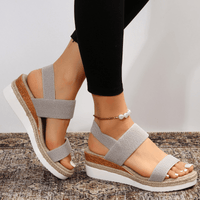 Melyora | Orthopädische Plateau-Sandalen - Grau