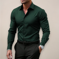 Michael | Herren Formelles Slim Fit Hemd - Grün