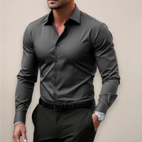 Michael | Herren Formelles Slim Fit Hemd - Grau