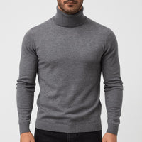 Moritz | Herren Merinowoll Rollkragenpullover - Grau