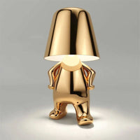 Misterlamp Moderne wiederaufladbare LED-Tischleuchte - Gehendes Gold