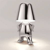 Misterlamp Moderne wiederaufladbare LED-Tischleuchte - Gehendes Silber