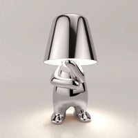 Misterlamp Moderne wiederaufladbare LED-Tischleuchte - Rücksichtsvolles Silber