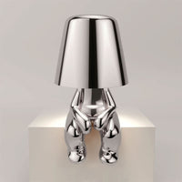 Misterlamp Moderne wiederaufladbare LED-Tischleuchte - Sitzendes Silber