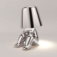 Misterlamp Moderne wiederaufladbare LED-Tischleuchte - Raub von Silber