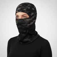 Multifunktionales Ganzkopf Schutzstück mit UV-Schutz und atmungsaktiver Passform - Dunkle Camouflage