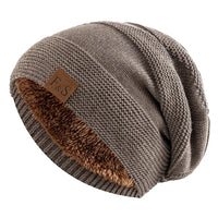 Warme Wintermütze mit Fleecefutter Luna - Khaki