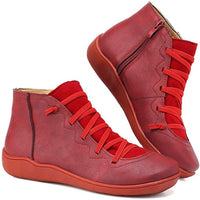 Nina | Trendige Orthopädische Stiefeletten - Rot
