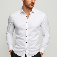 Benjamin | Herren Slim Fit Stretchhemd - Weiß