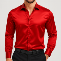 Gregory | Herren Slim Fit Business Stretchhemd - Rot