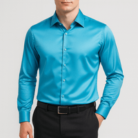 Gregory | Herren Slim Fit Business Stretchhemd - Blau