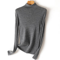 Damen Leichter Feinstrick-Rollkragenpullover mit fließender Passform Nord Taschen - Zinnbleigrau