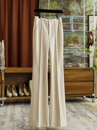 Damen Schicke, weite Anzughose Nord Taschen - Beige