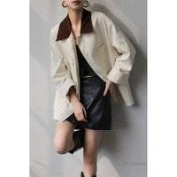Damen Übergangsjacke mit modernem Design Nord Taschen - Beige