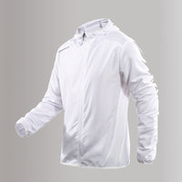 Herren Atmungsaktive und Wasserdichte Laufjacke - Weiß