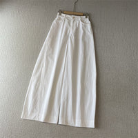 Damen Weite Leinenhose Nord Taschen 1789268742 - Weiß