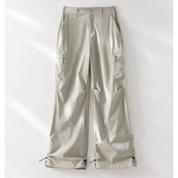 Damen Technische Weite Cargo-Hose mit verstellbarem Saum und Mehrfachtaschen Nord Taschen - Hell-erbsengrün