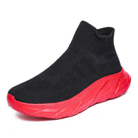 Damen High-Performance Socken Sneaker - Schwarzrot