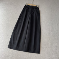 Damen Weite Leinenhose Nord Taschen 1789268742 - Schwarz