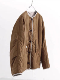 Damen Stylische Steppjacke mit Rundhalsausschnitt Nord Taschen - Braun