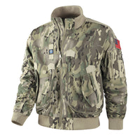 Herren Bomberjacke im Pilotendesign mit Multifunktionstaschen - Camouflage