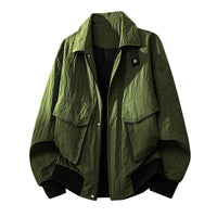 Herren Field-Bomberjacke mit Pattentaschen und Rippbündchen - Militärgrün