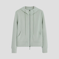 Damen Kapuzen-Performance-Zipjacke mit Reißverschluss und seitlichen Eingriffstaschen Nord Taschen - Wellengrün Oberteil