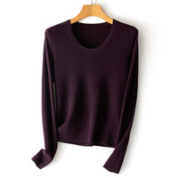 Damen Feinstrick-Langarmshirt mit Rundhalsausschnitt und leichter A-Linie Nord Taschen - Ankora-Rot