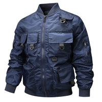 Herren Bomberjacke mit modularen Taschen und D-Ring-Details - Dunkelblau