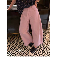 Damen Weit geschnittene Culotte-Jeans Nord Taschen - Rosa
