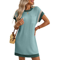 Mia | Sommerkleid Damen gerippt leicht und stilvoll - Grüner See
